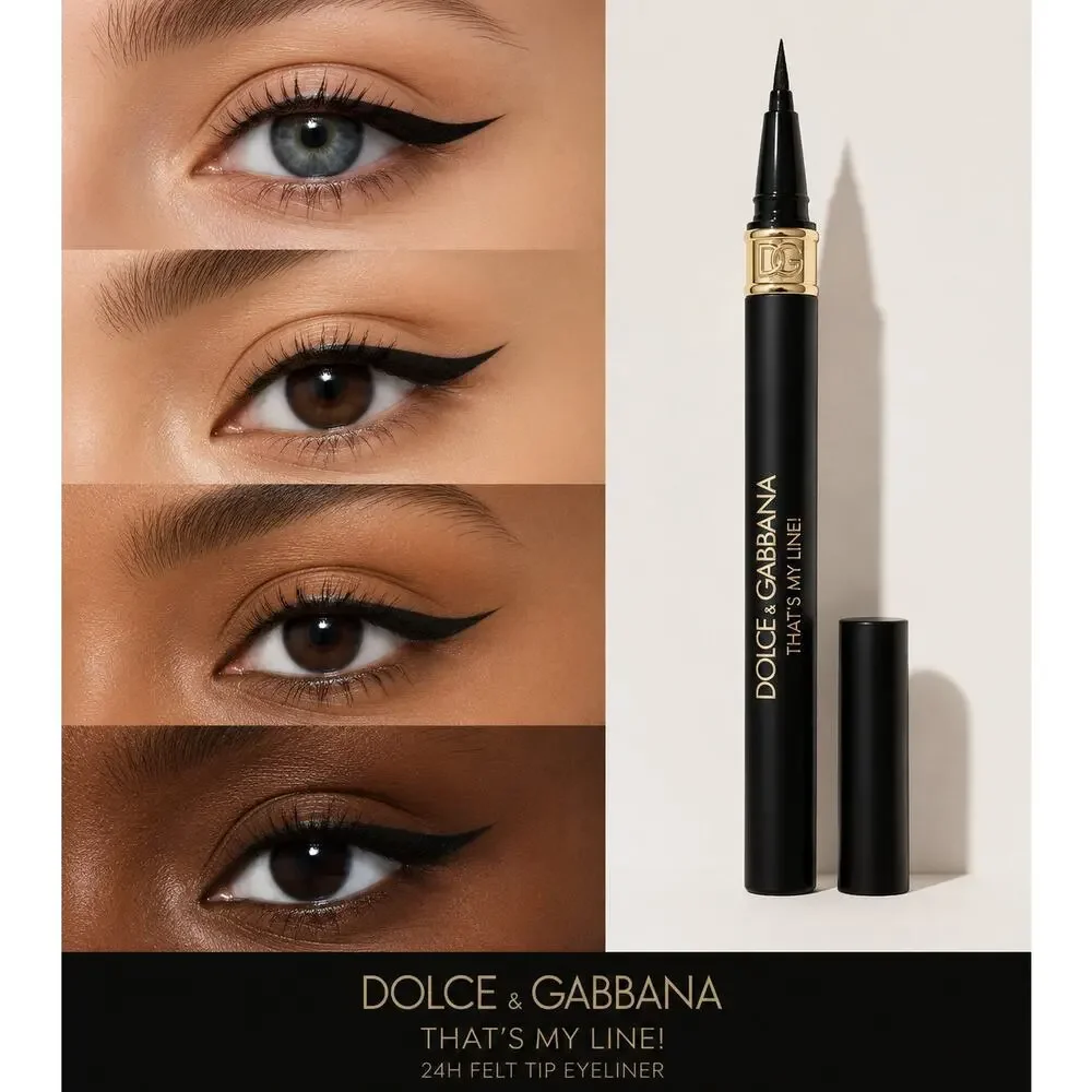 Dolce Gabbana Thats My Line 24H Felt Tip Eyeliner Black Tester Box 0.55ml